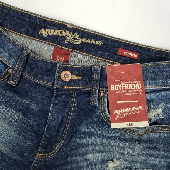 Arizona Jr. Womens Distressed Boyfriend Jean Sze 7 - Picture 8 of 8
